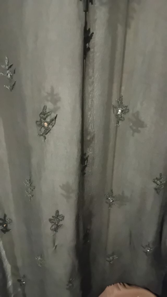 Caftano nero voile copricostume