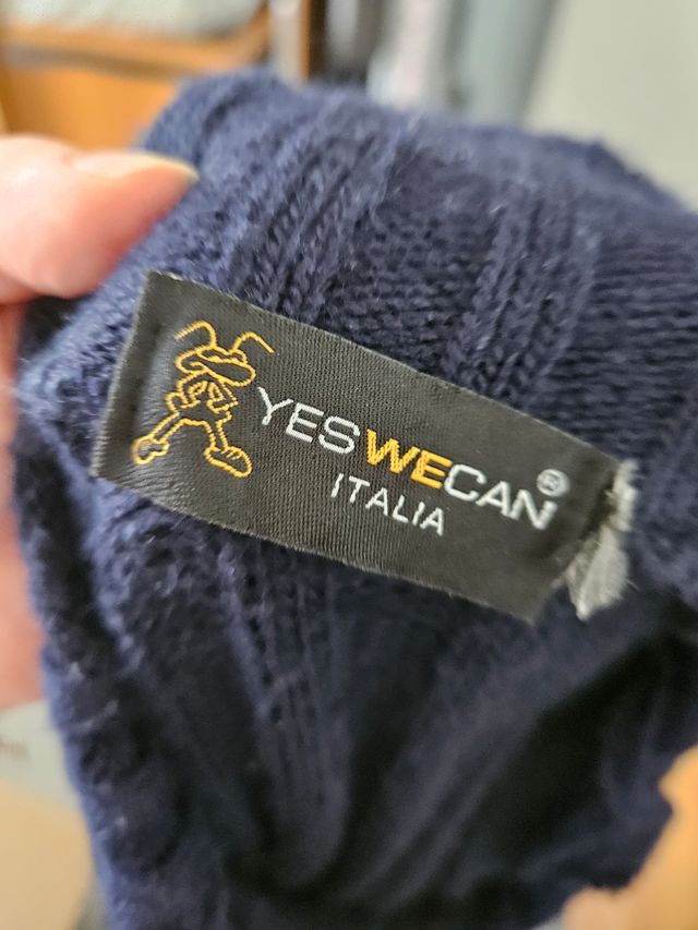 Maglione blu - Cardigan in lana