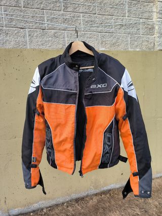 Cazadora moto Axo naranja-negra