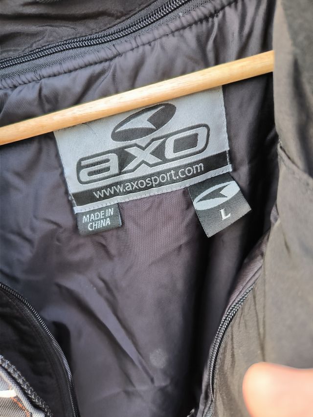 Cazadora moto Axo naranja-negra