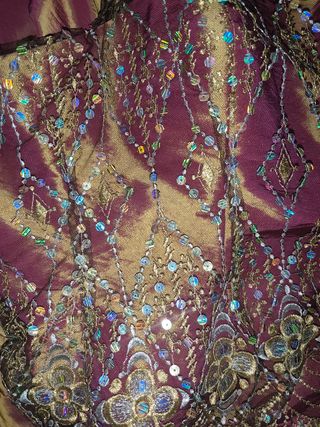 Vestido fiesta tornasolado