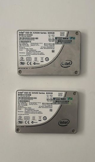2 SSD Intel DC S3500 600GB