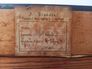 Cuadro al óleo: Escena campestre