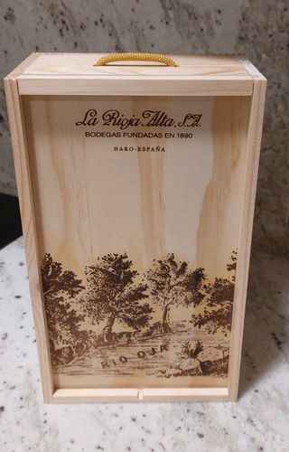 Caja madera para 2 botellas