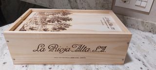 Caja madera para 2 botellas