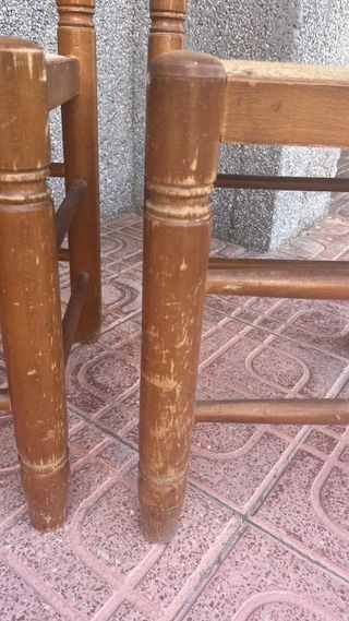 2 sillas vintage madera maciza de haya