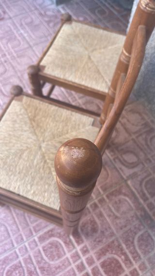 2 sillas vintage madera maciza de haya