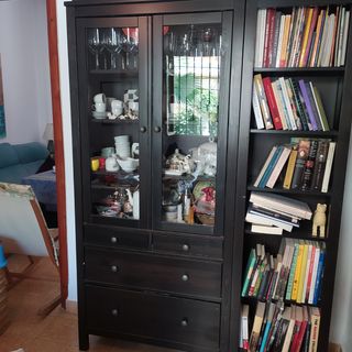 Vitrina Hemnes negra - Mueble expositor Ikea