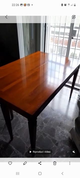 Tavolo consolle allungabile noce