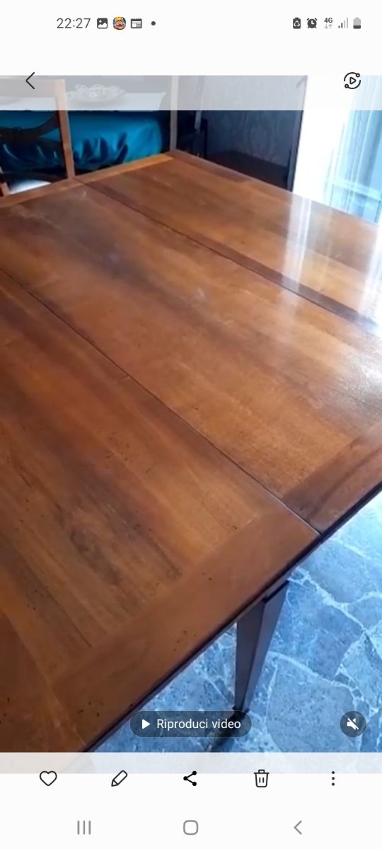 Tavolo consolle allungabile noce