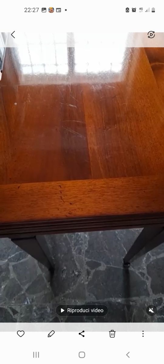 Tavolo consolle allungabile noce