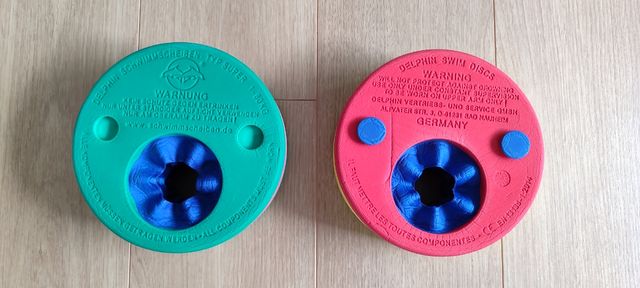 Discos manguitos para aprender a nadar.