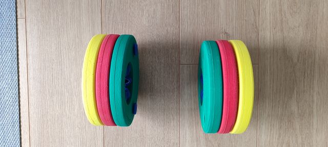 Discos manguitos para aprender a nadar.