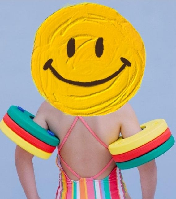 Discos manguitos para aprender a nadar.