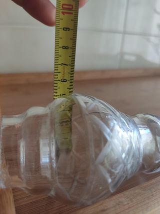 2 PIEZAS CRISTAL TALLADO LÁMPARA ANTIGUA