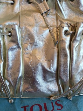 Bolso Tous vintage  dorado extragrande 