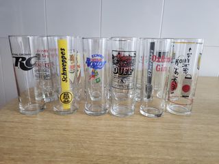 19 Vasos tubo Vintage publicitarios