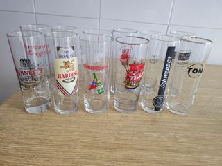 19 Vasos tubo Vintage publicitarios