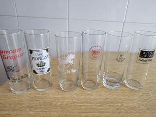 19 Vasos tubo Vintage publicitarios