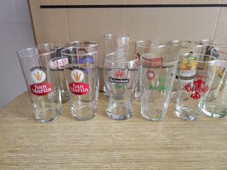 19 Vasos tubo Vintage publicitarios