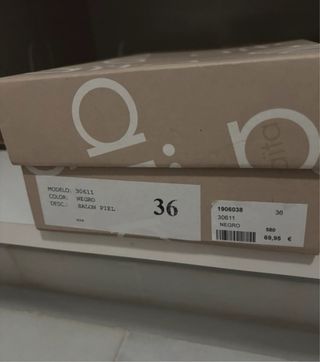Zapatos tacón negros ante