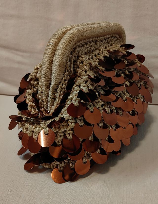 Borsina Clutch Beige e Marrone