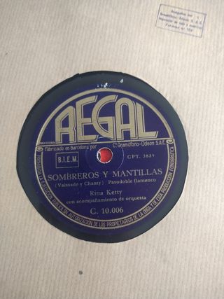 Disco de pizarra de Mario Melfi y Rina Ketty