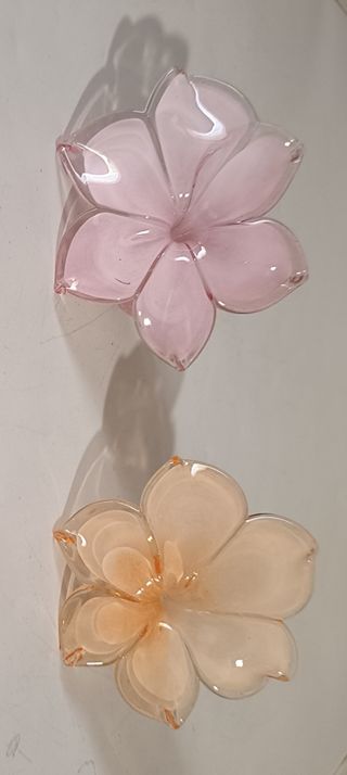 Coppia fiori in vetro artistico di Murano Pz 2 