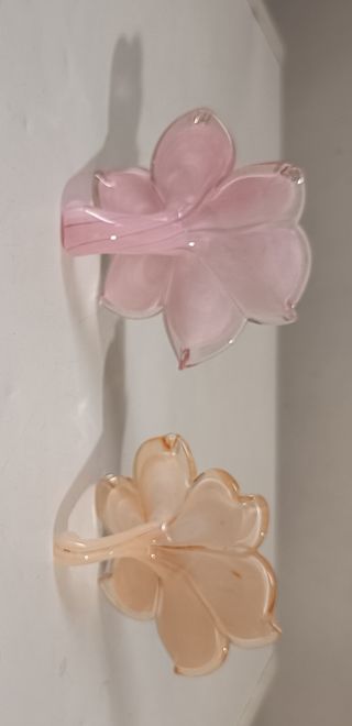 Coppia fiori in vetro artistico di Murano Pz 2 