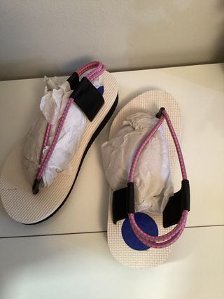 Chanclas Bimba y Lola - Rosa y Blanco