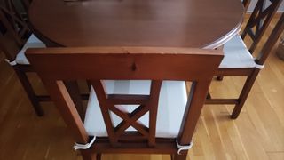 Mesa redona extensible+ 5 sillas comedor