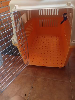Transportín Perros - Naranja y Blanco