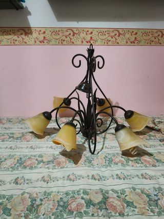 Lampara techo 6  focos - Moderna