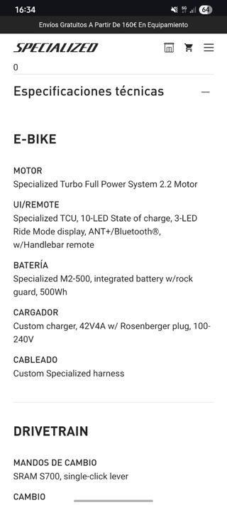 Bicicleta eléctrica Specialized Turbo Levo 2020