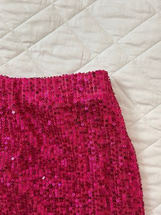 Gonna paillettes fucsia