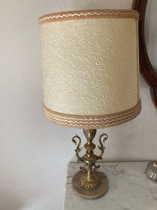 Lampara bronce & marmol