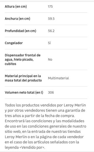 Nevera Beko - Frigorífico Blanco