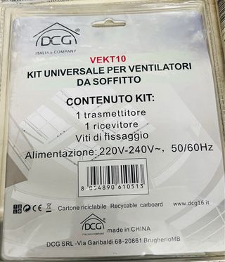 Kit DCG VEKT10 telecomando ventilatore