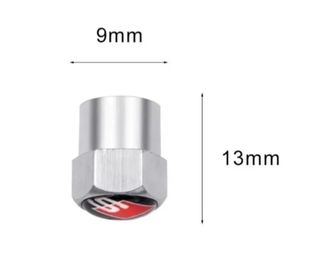 Pack 4 Uds. tapón válvula de SLine de Audi.Metal.