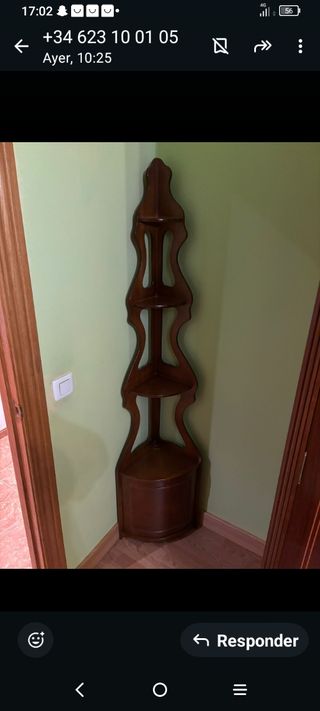 Estanteria rinconera madera