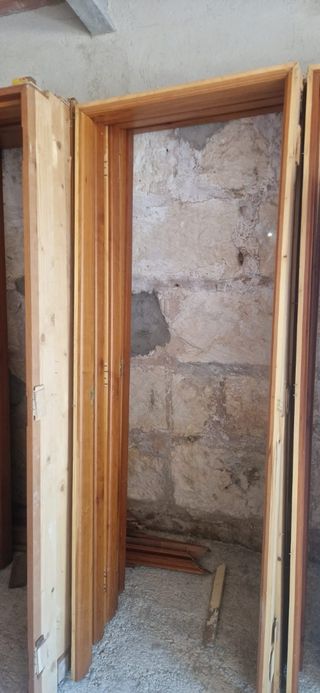 Puertas madera maciza 11 unidades