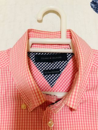 Camisa Tommy Hilfiger rosa cuadros