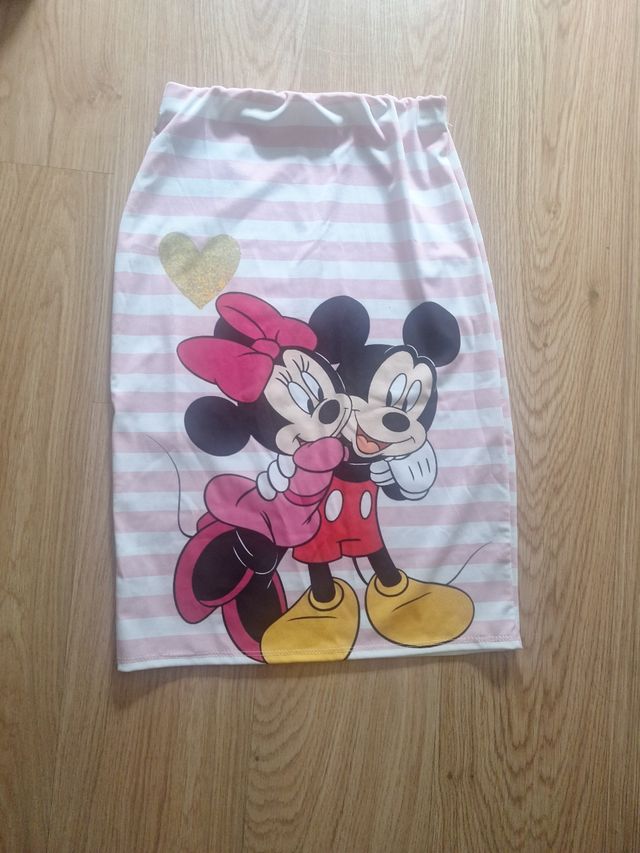 Falda Minnie Mouse - Rosa y Blanca