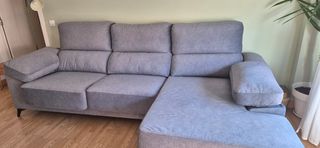 Chaiselongue gris azulado - Sofá con canapé