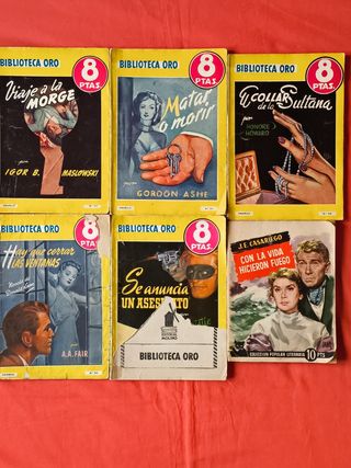 NOVELAS ANTIGUAS "BIBLIOTECA DE ORO" AÑO 1954
