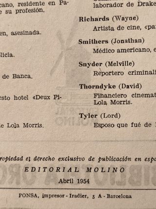 NOVELAS ANTIGUAS "BIBLIOTECA DE ORO" AÑO 1954