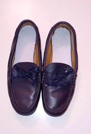 Mocasines Piel Azul Marino