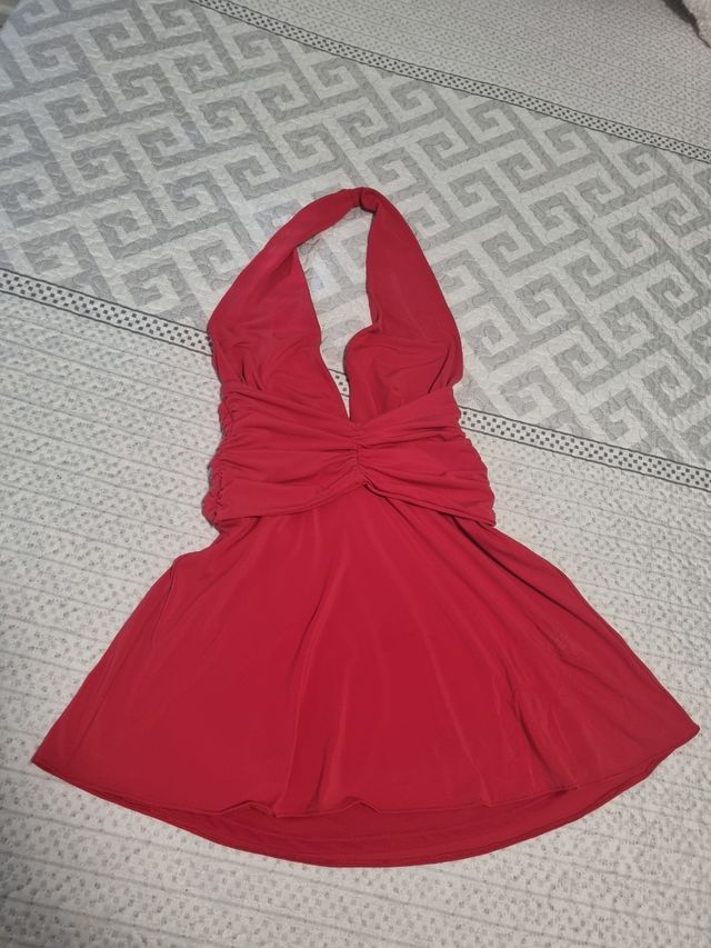 Vestido halter rojo