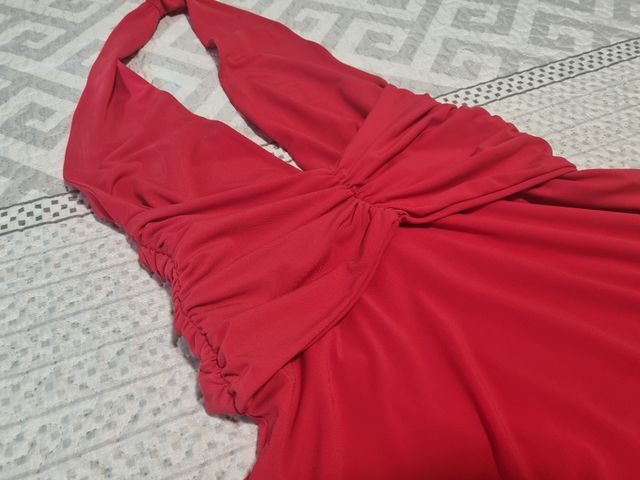 Vestido halter rojo