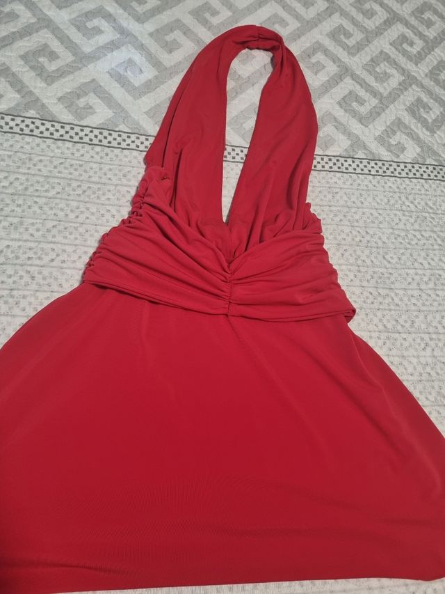 Vestido halter rojo